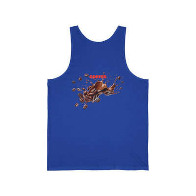 Coffee Lover Unisex Jersey Tank, Casual Coffee Tee, Summer Wear, Gift for Baristas, Coffee Enthusiasts, Brew Lovers(3)