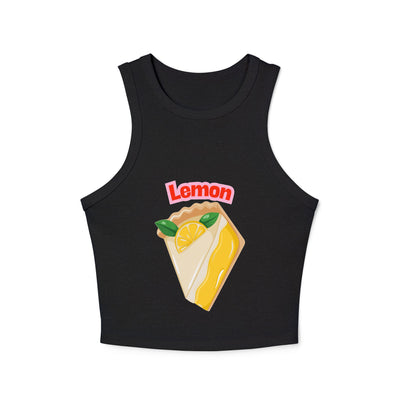 Fun Lemon Pie Racerback Tank Top - Summer Apparel, Cute Graphic Top, Gift for Foodies, Bright Casual Wear, Beach Day Outfit(3)