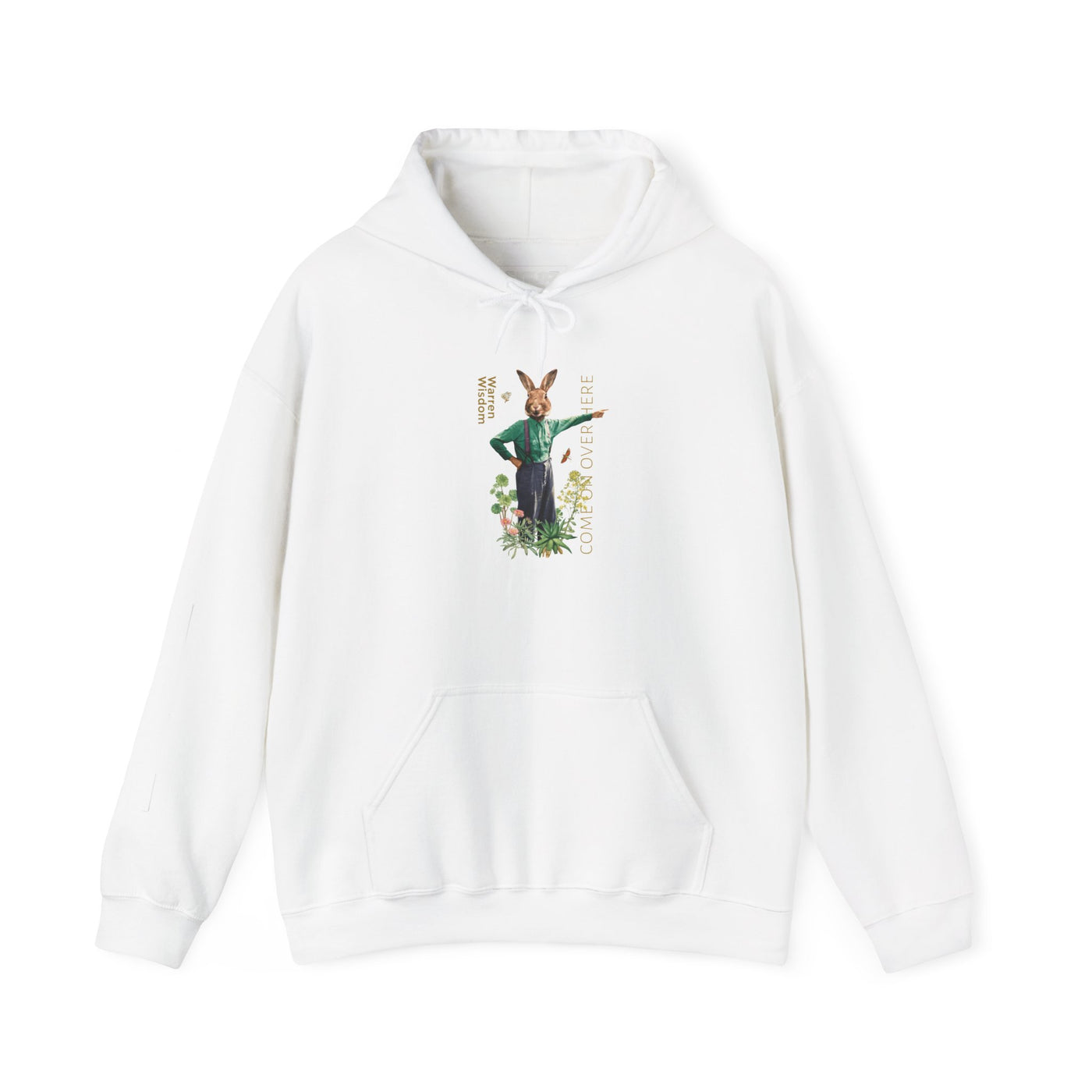 Hoodie, Untamed Rabbit – Wild & Playful Bunny Aesthetic Design Animal Tee, Unisex Cartoon Shirt, Eco-Friendly Fashion, Gift for Nature Lovers, Boho Style Wear