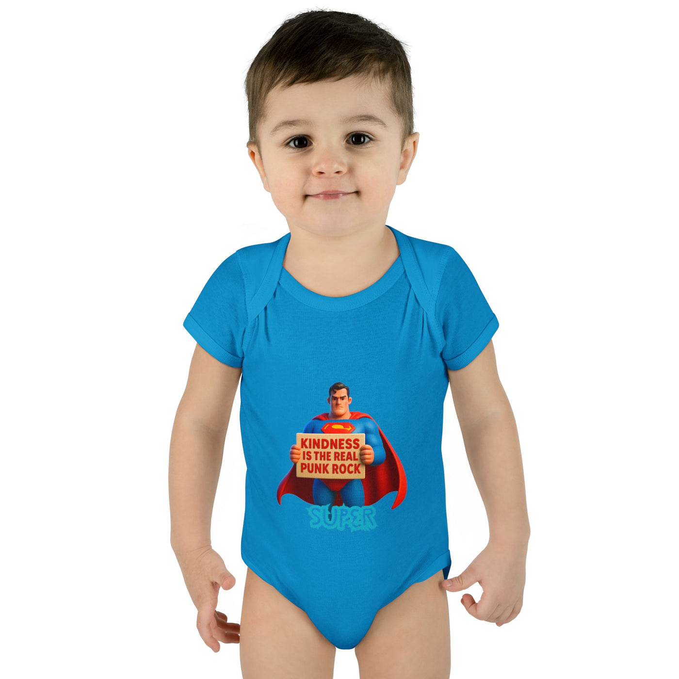 Super Kindness Infant Bodysuit | Cute Baby Clothes, Baby Gift, Newborn Outfit, Baby Shower Gift, Fun Infant Wear, Punk Rock Baby Clothing