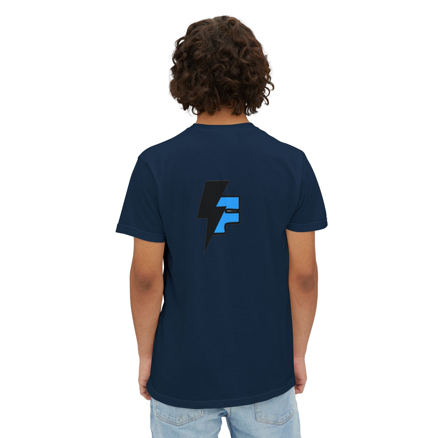 Dynamic Unisex Moisture Wicking Fyroz Bolt Tee – Bold Streetwear Lightning Logo Design, Fitness Shirt, Activewear, Graphic Tee, Sports Apparel, Gift for Athletes