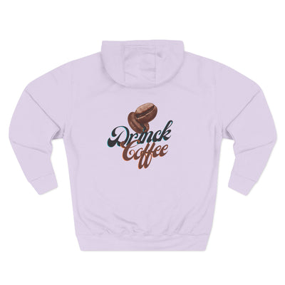 "It's Time to Drink Coffee" Printed Hoodie - Funny Line Design for Coffee Lovers, Unisex Casual Hoodie, Coffee Lover Gift, Classic Design Coffee Inspired Stylish Clothing