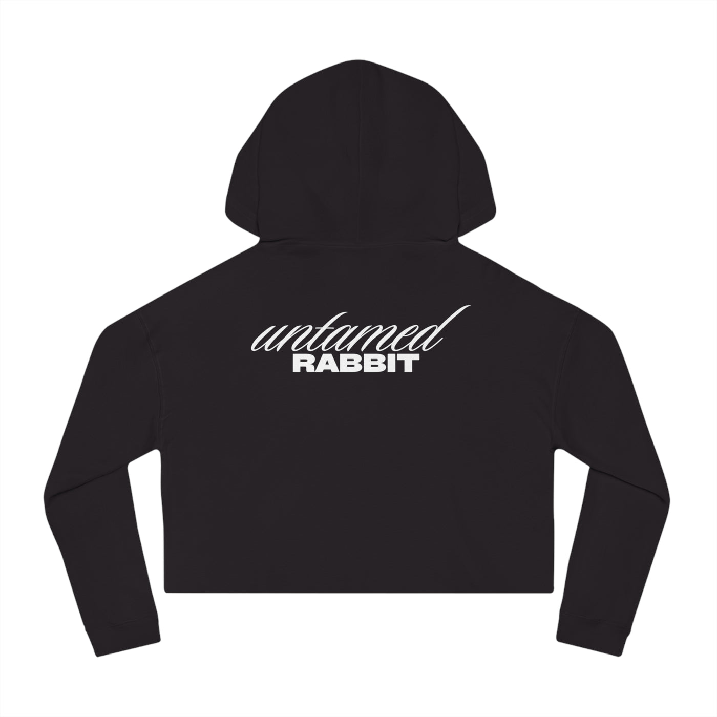 Cropped Hooded Sweatshirt with Playful Rabbit Design,Untamed Rabbit – Wild & Playful Bunny Aesthetic Design Animal Tee, Unisex Cartoon Shirt, Eco-Friendly Fashion, Gift for Nature Lovers, Boho Style Wear
