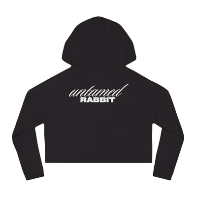 Cropped Hooded Sweatshirt with Playful Rabbit Design,Untamed Rabbit – Wild & Playful Bunny Aesthetic Design Animal Tee, Unisex Cartoon Shirt, Eco-Friendly Fashion, Gift for Nature Lovers, Boho Style Wear