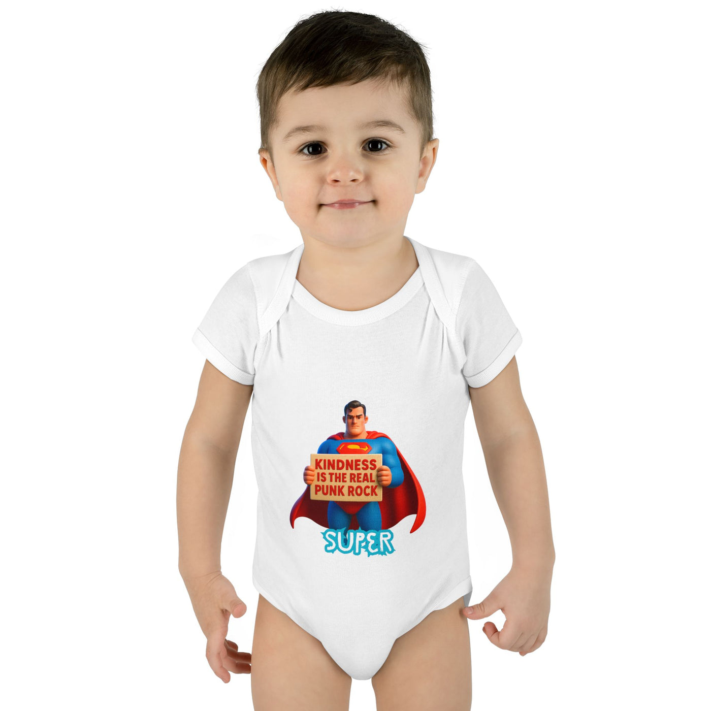 Super Kindness Infant Bodysuit | Cute Baby Clothes, Baby Gift, Newborn Outfit, Baby Shower Gift, Fun Infant Wear, Punk Rock Baby Clothing