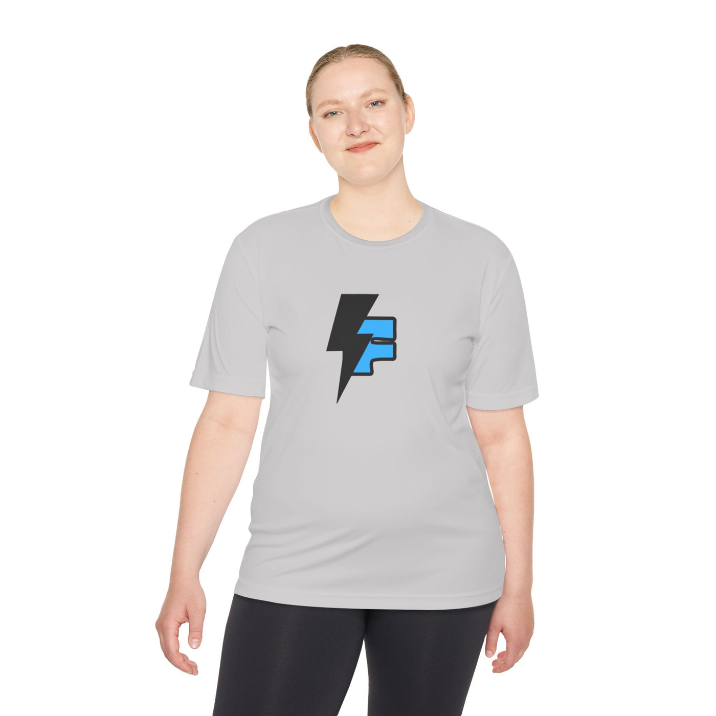 Dynamic Unisex Moisture Wicking Fyroz Bolt Tee – Bold Streetwear Lightning Logo Design, Fitness Shirt, Activewear, Graphic Tee, Sports Apparel, Gift for Athletes