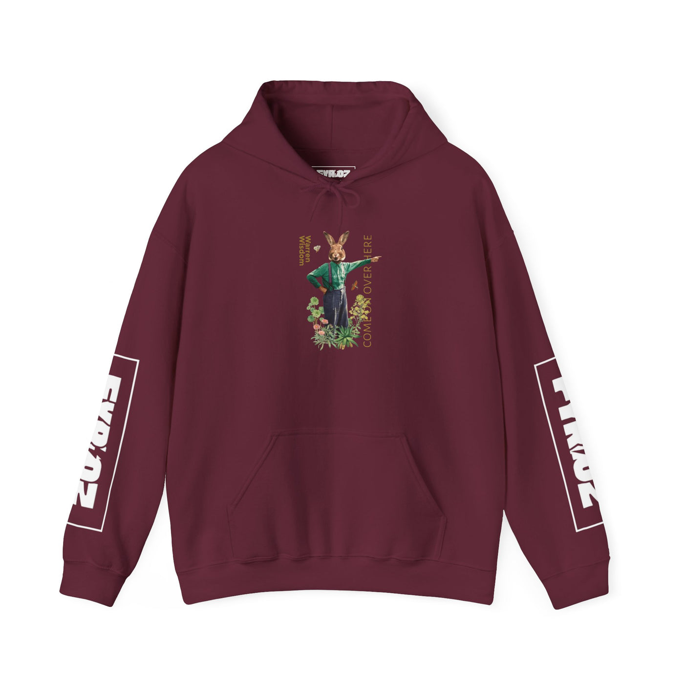 Hoodie, Untamed Rabbit – Wild & Playful Bunny Aesthetic Design Animal Tee, Unisex Cartoon Shirt, Eco-Friendly Fashion, Gift for Nature Lovers, Boho Style Wear