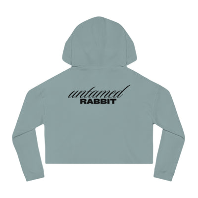 Cropped Hooded Sweatshirt with Playful Rabbit Design,Untamed Rabbit – Wild & Playful Bunny Aesthetic Design Animal Tee, Unisex Cartoon Shirt, Eco-Friendly Fashion, Gift for Nature Lovers, Boho Style Wear