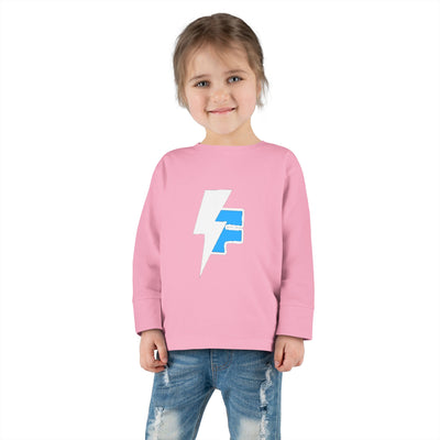 Lightning Bolt Toddler Long Sleeve Tee, Kids Graphic Top, Fun Playwear, Birthday Gift, Casual Toddler Outfit, Everyday Wear