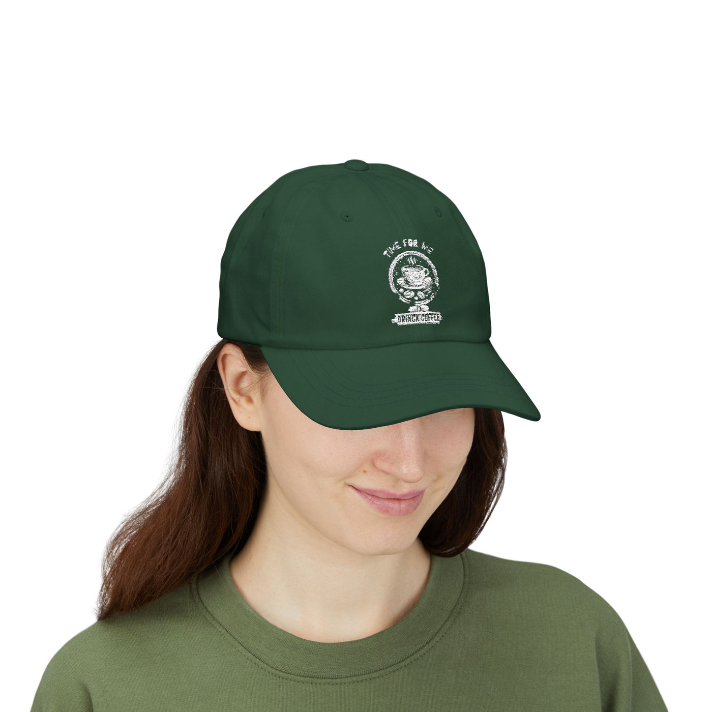 "It's Time to Drink Coffee" Printed cap - Funny Line Design for Coffee Lovers, Unisex Casual cap, Coffee Lover Gift, Classic Design Coffee Inspired Stylish Clothing
