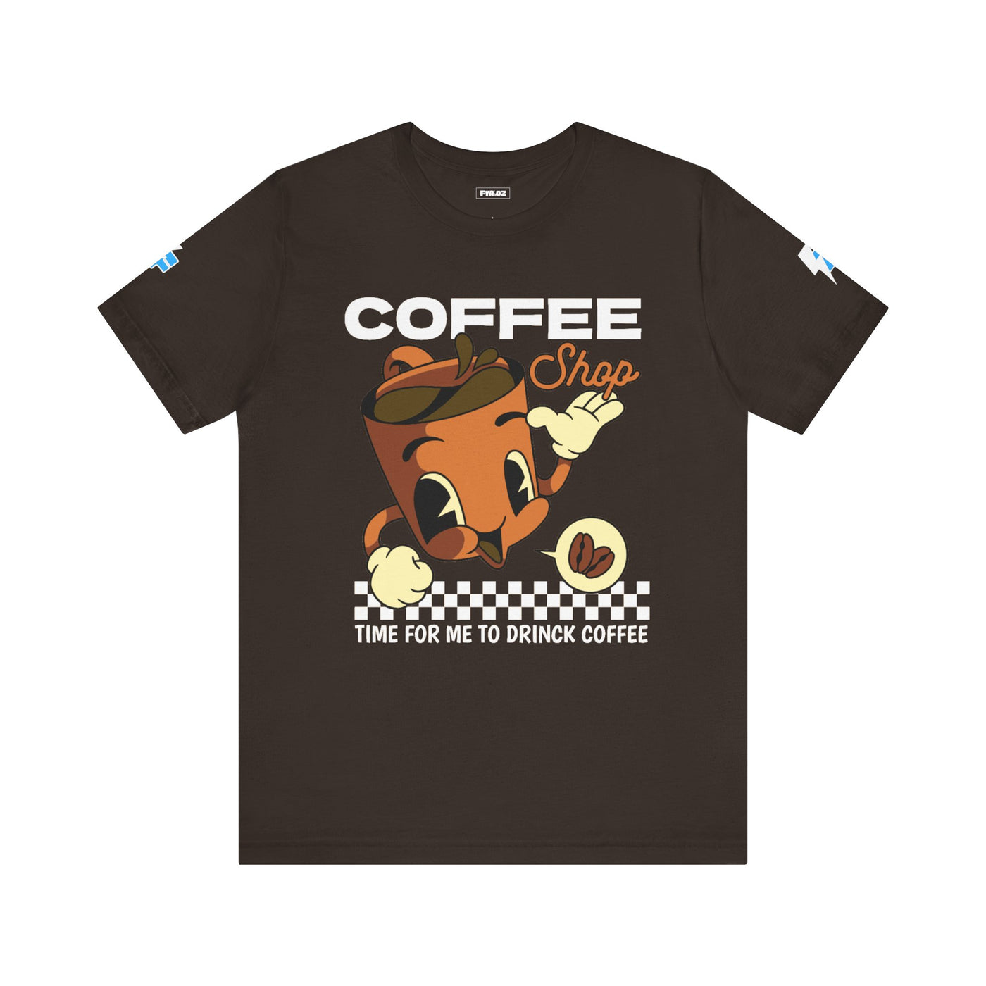 "It's Time to Drink Coffee" Printed T-Shirt - Funny Line Design for Coffee Lovers, Unisex Casual T-Shirt, Coffee Lover Gift, Classic Design Coffee Inspired Stylish Clothing