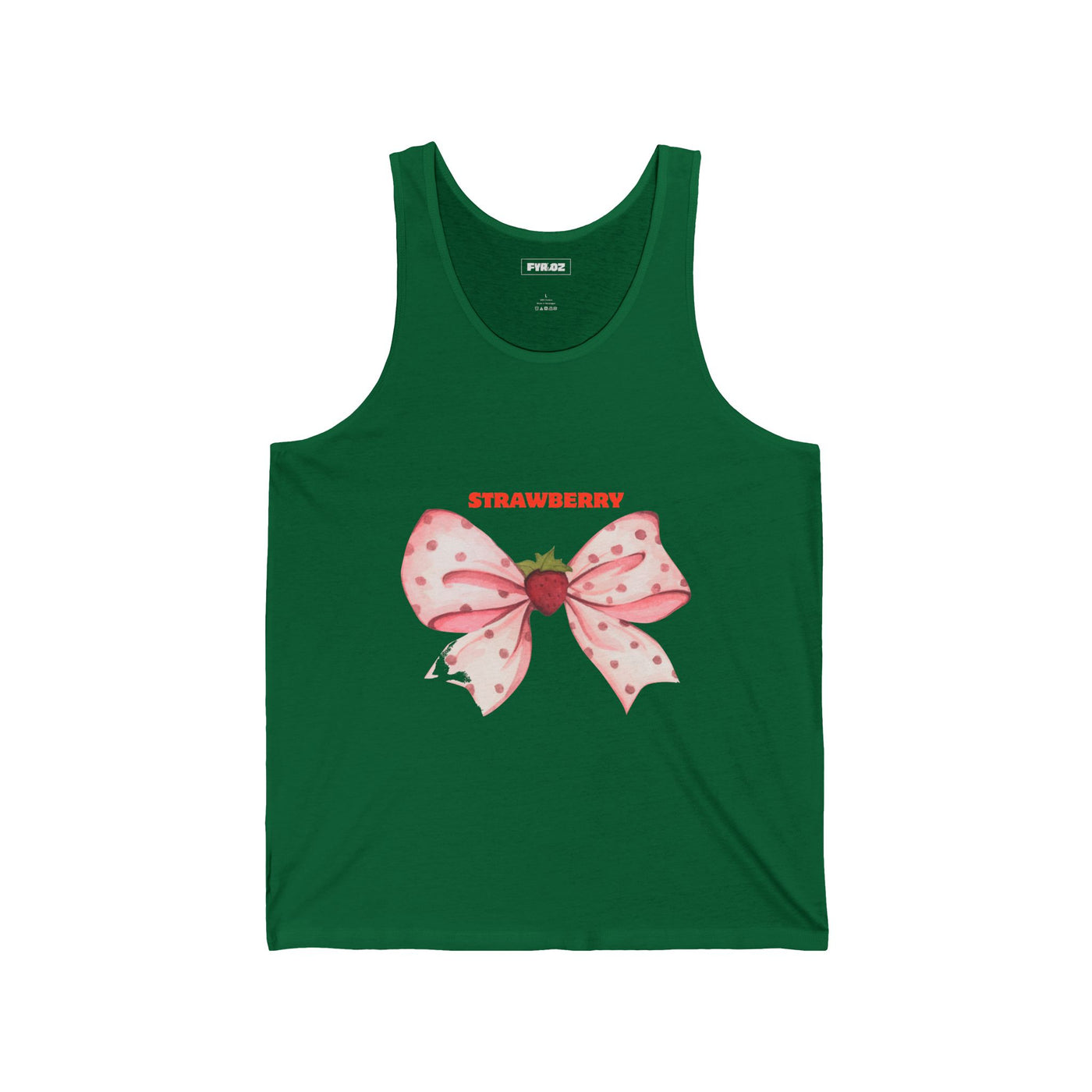 Strawberry Splash Tank, Fun Summer Apparel, Cute Unisex Jersey Tank, Beachwear, Festival Top, Gift for Strawberry Lovers(3)