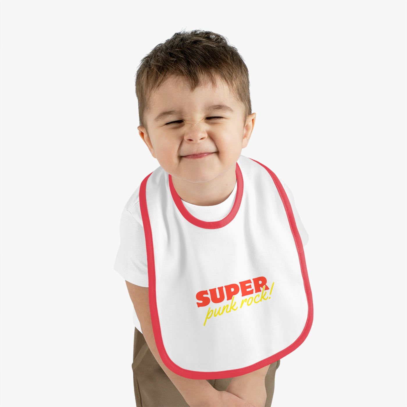Cool Punk Rock Baby Bib - Adorable Jersey Bib for Trendy Infants, Perfect Gift for New Parents, Baby Shower, and Rock Music Fans