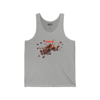 Coffee Lover Unisex Jersey Tank Top | Perfect Gift for Baristas, Casual Wear, Summer Outfits, Coffee Enthusiasts(5)