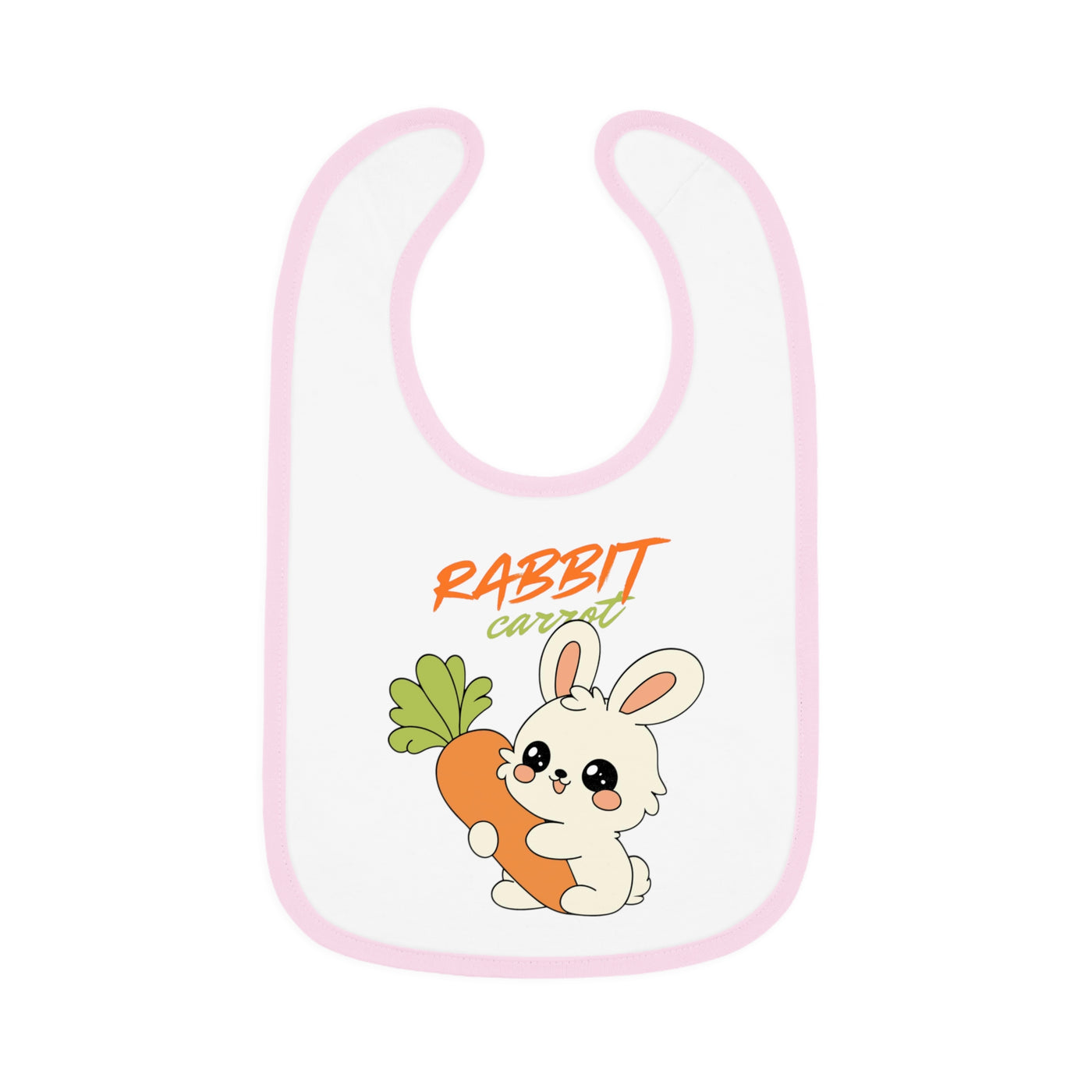 Cute Rabbit Jersey Bib for Babies – Funny Baby Feeding Bib, Baby Shower Gift, Toddler Accessories, Easter Gift, Spring Celebration