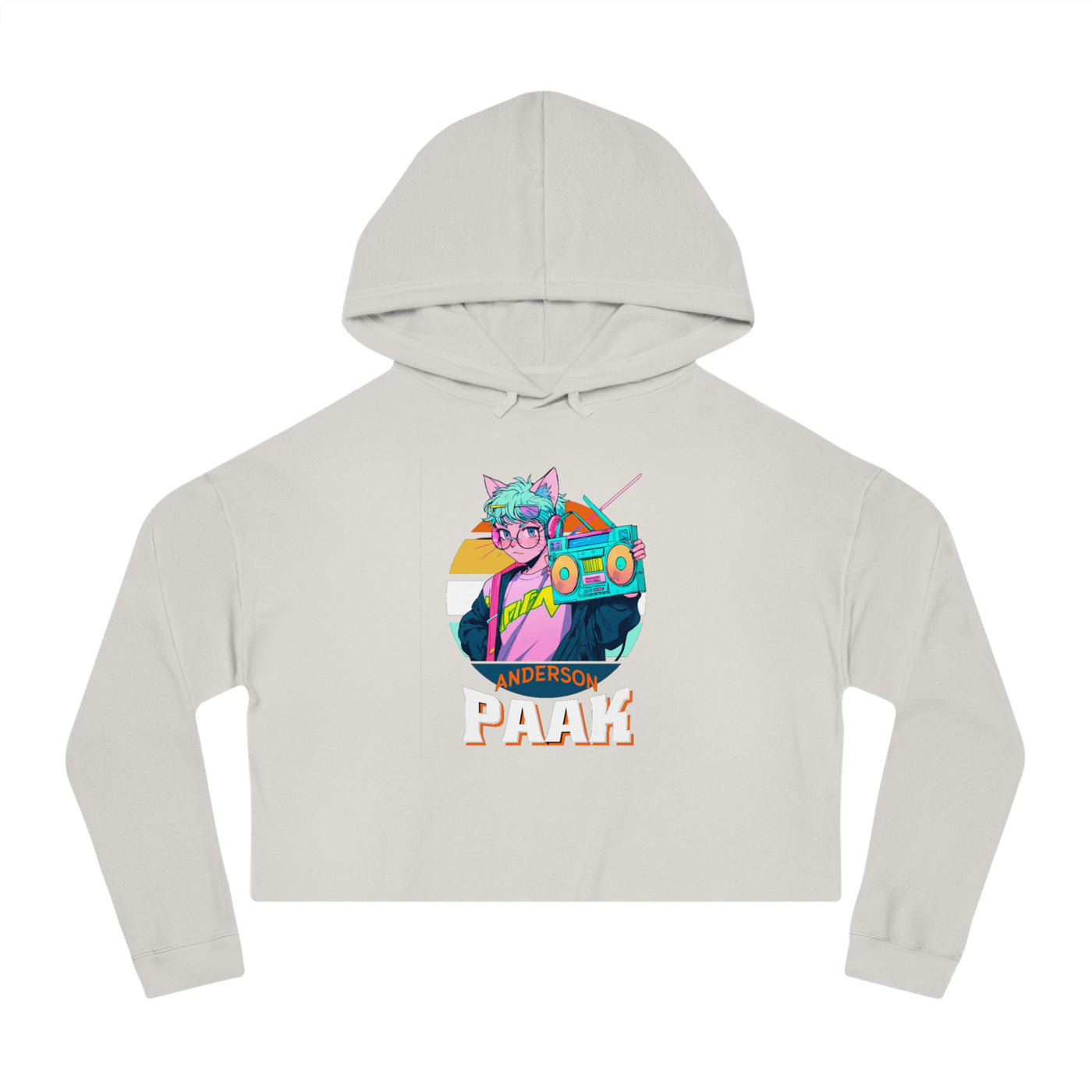 Music-Inspired Cropped Hoodie for Anderson .Paak Inspired Design – Funky Soul & Groove ArtFans, Casual Wear, Music Festival Outfit, Gift for Musicians, Punk Rock Style Hoodie