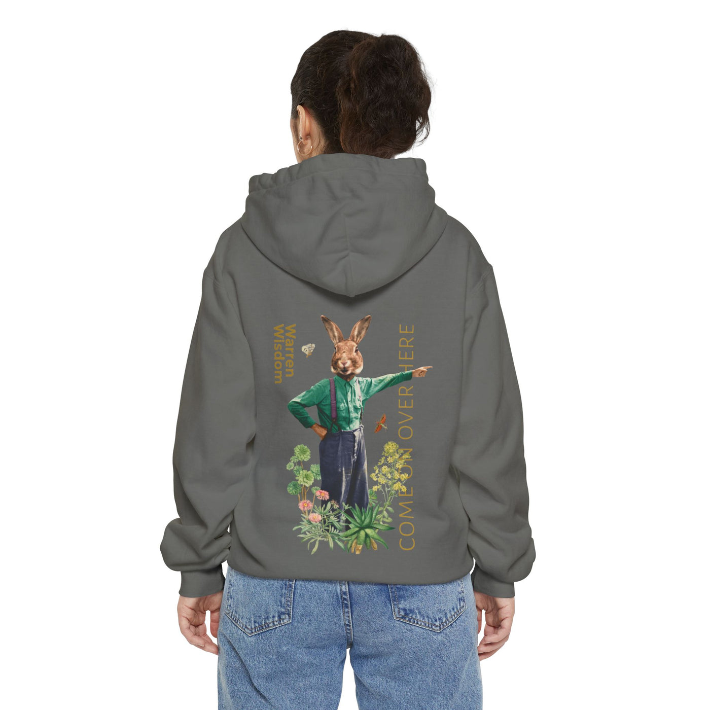 Trendy Hoodie for All- Hoodie, Untamed Rabbit – Wild & Playful Bunny Aesthetic Design Animal Tee, Unisex Cartoon Shirt, Eco-Friendly Fashion, Gift for Nature Lovers, Boho Style Wear