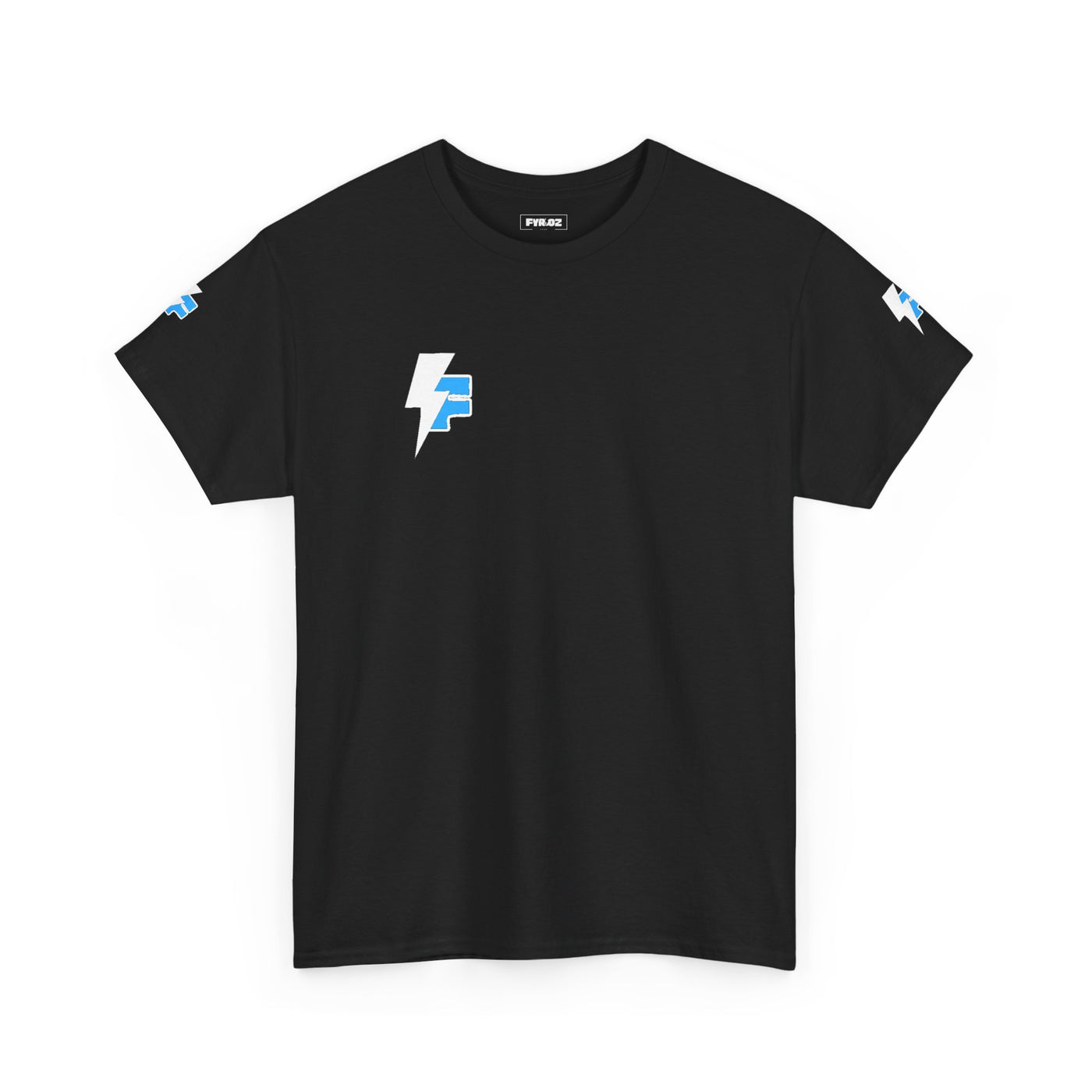 Dynamic Unisex Moisture Wicking Fyroz Bolt Tee – Bold Streetwear Lightning Logo Design, Fitness Shirt, Activewear, Graphic Tee, Sports Apparel, Gift for Athletes