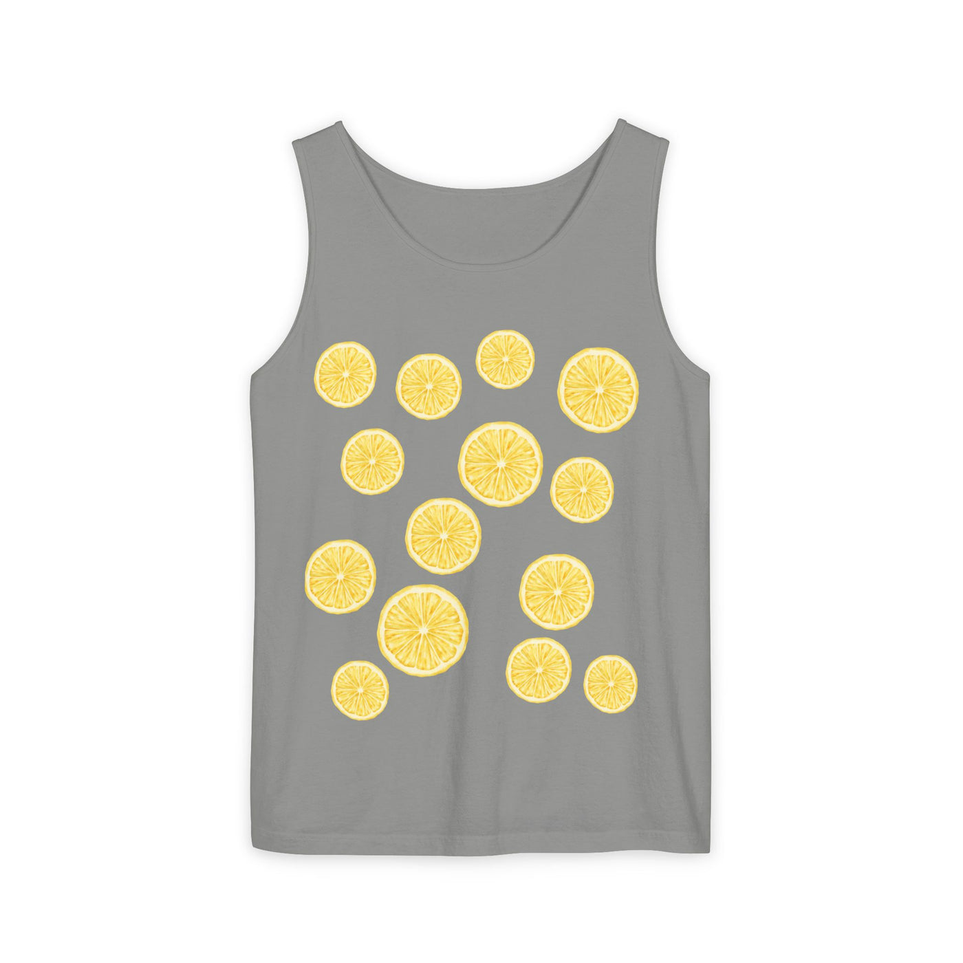 Lemon-Themed Unisex Tank Top, Summer Vibes, Beachwear, Casual Outfit, Gift for Lemon Lovers, Fruit Fashion(3)