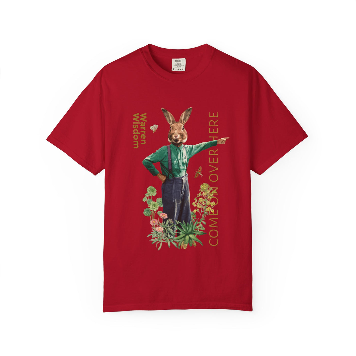 T-Shirt, Untamed Rabbit – Wild & Playful Bunny Aesthetic Design Animal Tee, Unisex Cartoon Shirt, Eco-Friendly Fashion, Gift for Nature Lovers, Boho Style Wear