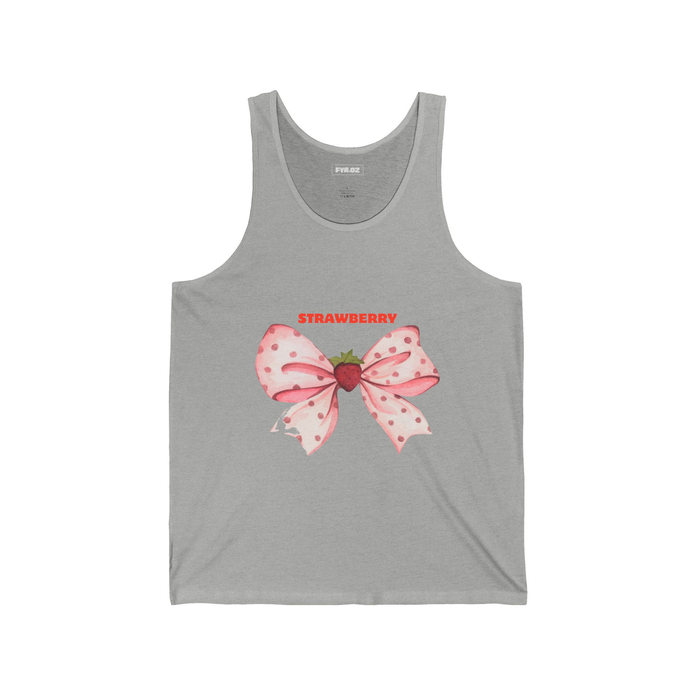 Strawberry Splash Tank, Fun Summer Apparel, Cute Unisex Jersey Tank, Beachwear, Festival Top, Gift for Strawberry Lovers(3)