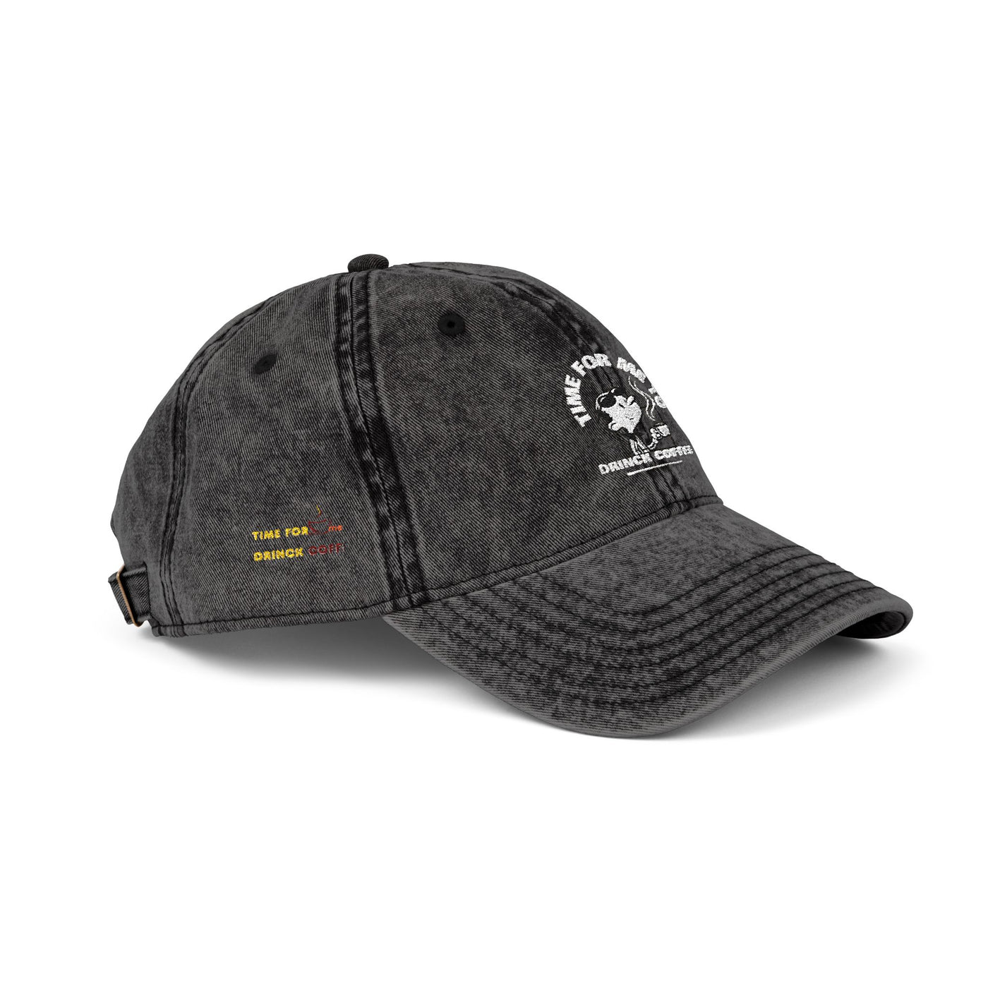 "It's Time to Drink Coffee" Printed cap - Funny Line Design for Coffee Lovers, Unisex Casual cap, Coffee Lover Gift, Classic Design Coffee Inspired Stylish Clothing