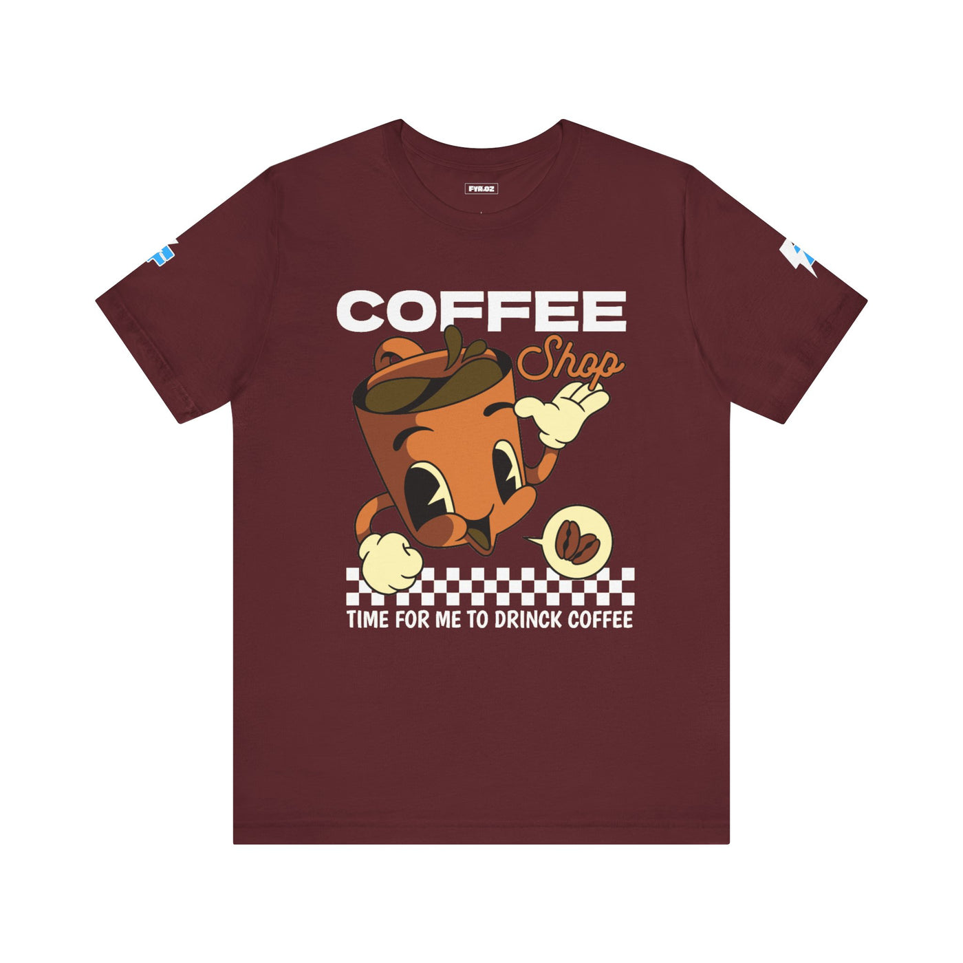 "It's Time to Drink Coffee" Printed T-Shirt - Funny Line Design for Coffee Lovers, Unisex Casual T-Shirt, Coffee Lover Gift, Classic Design Coffee Inspired Stylish Clothing
