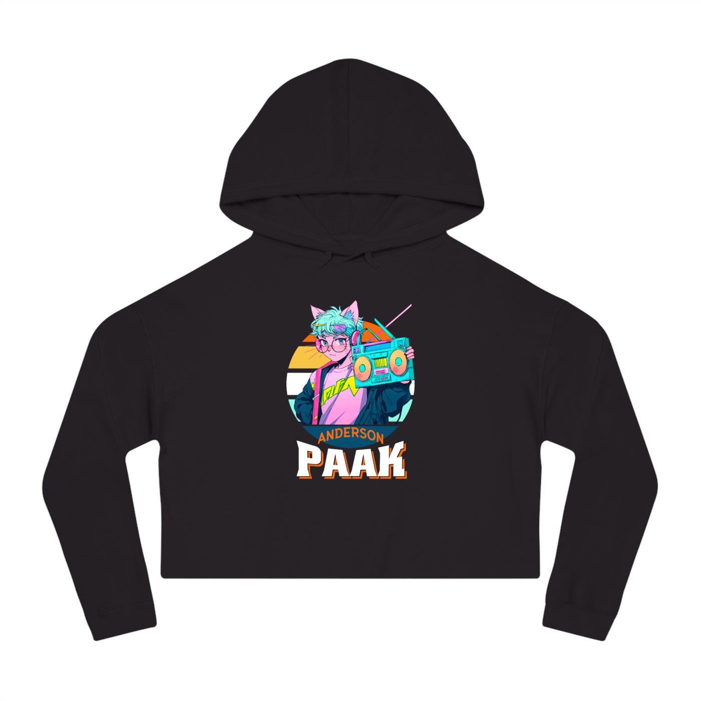 Music-Inspired Cropped Hoodie for Anderson .Paak Inspired Design – Funky Soul & Groove ArtFans, Casual Wear, Music Festival Outfit, Gift for Musicians, Punk Rock Style Hoodie