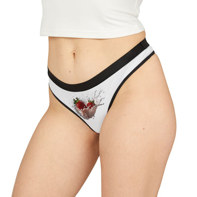 Strawberry Splash Women's Thongs, Cute Underwear, Everyday Wear, Summer Vibes, Gift for Her
