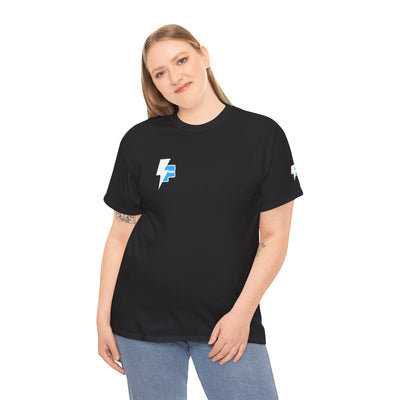 Dynamic Unisex Moisture Wicking Fyroz Bolt Tee – Bold Streetwear Lightning Logo Design, Fitness Shirt, Activewear, Graphic Tee, Sports Apparel, Gift for Athletes