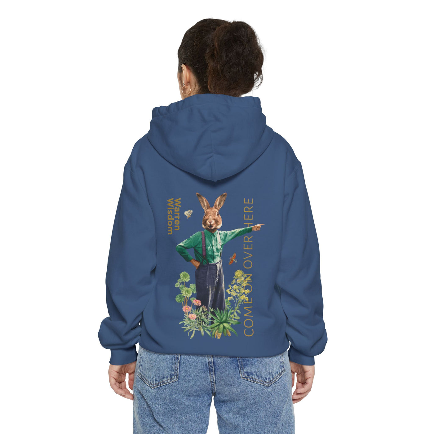 Trendy Hoodie for All- Hoodie, Untamed Rabbit – Wild & Playful Bunny Aesthetic Design Animal Tee, Unisex Cartoon Shirt, Eco-Friendly Fashion, Gift for Nature Lovers, Boho Style Wear