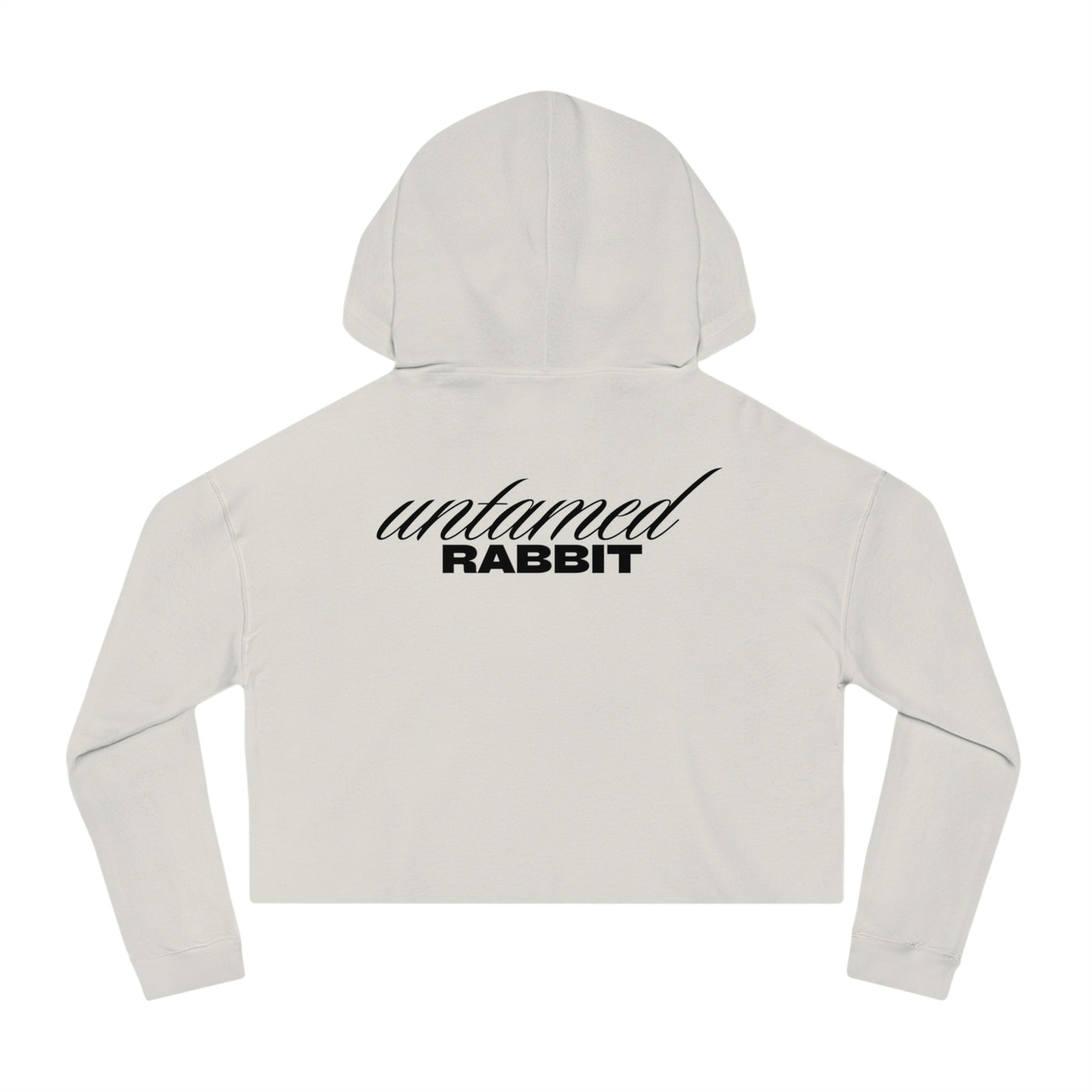 Cropped Hooded Sweatshirt with Playful Rabbit Design,Untamed Rabbit – Wild & Playful Bunny Aesthetic Design Animal Tee, Unisex Cartoon Shirt, Eco-Friendly Fashion, Gift for Nature Lovers, Boho Style Wear