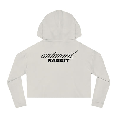 Cropped Hooded Sweatshirt with Playful Rabbit Design,Untamed Rabbit – Wild & Playful Bunny Aesthetic Design Animal Tee, Unisex Cartoon Shirt, Eco-Friendly Fashion, Gift for Nature Lovers, Boho Style Wear