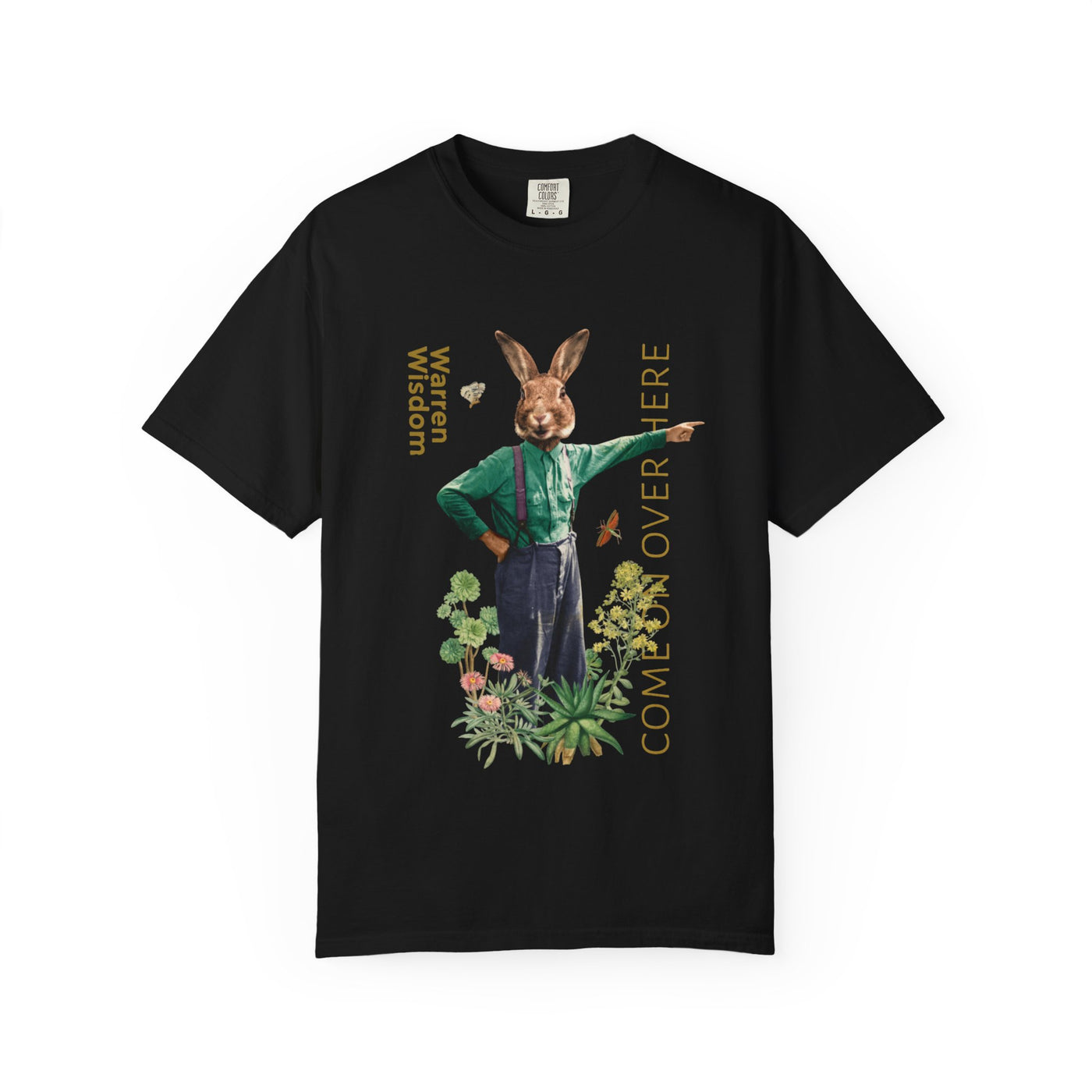 T-Shirt, Untamed Rabbit – Wild & Playful Bunny Aesthetic Design Animal Tee, Unisex Cartoon Shirt, Eco-Friendly Fashion, Gift for Nature Lovers, Boho Style Wear