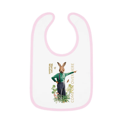 Whimsical Bunny Baby Bib, Cute Infant Feeding Bib, Easter Gift for Baby, Unique Baby Shower Bib, Fun Baby Accessories