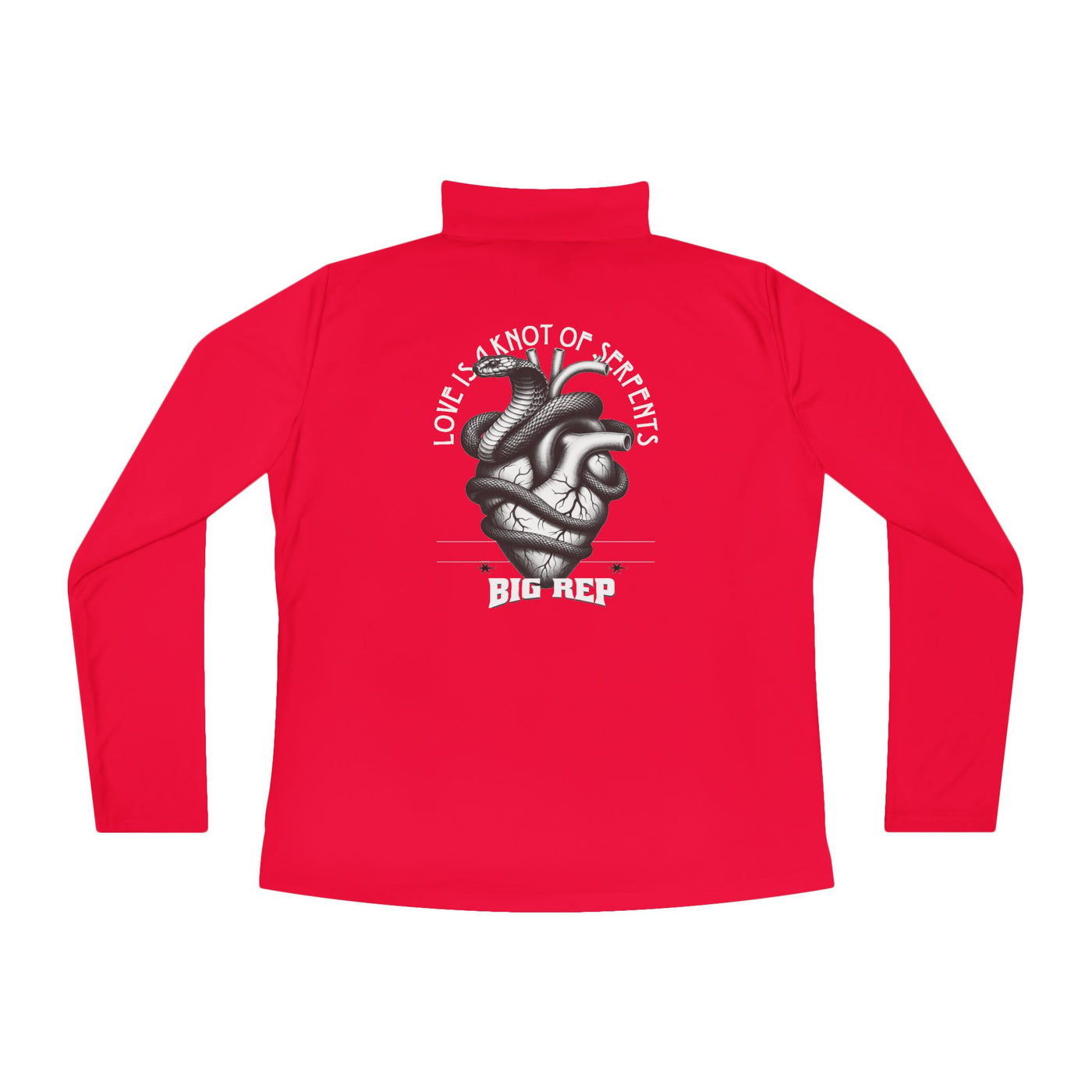 Stylish Ladies Quarter-Zip Pullover for Comfort & Style, Fitness Apparel, Casual Wear, Unique Gift, Stylish Outerwear, Perfect for All Big Rep – Bold Gym & Fitness Motivation Design (3)