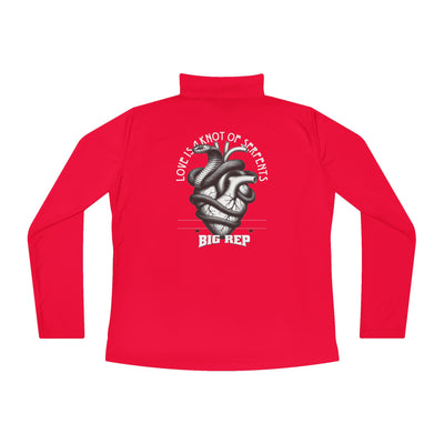 Stylish Ladies Quarter-Zip Pullover for Comfort & Style, Fitness Apparel, Casual Wear, Unique Gift, Stylish Outerwear, Perfect for All Big Rep – Bold Gym & Fitness Motivation Design (3)