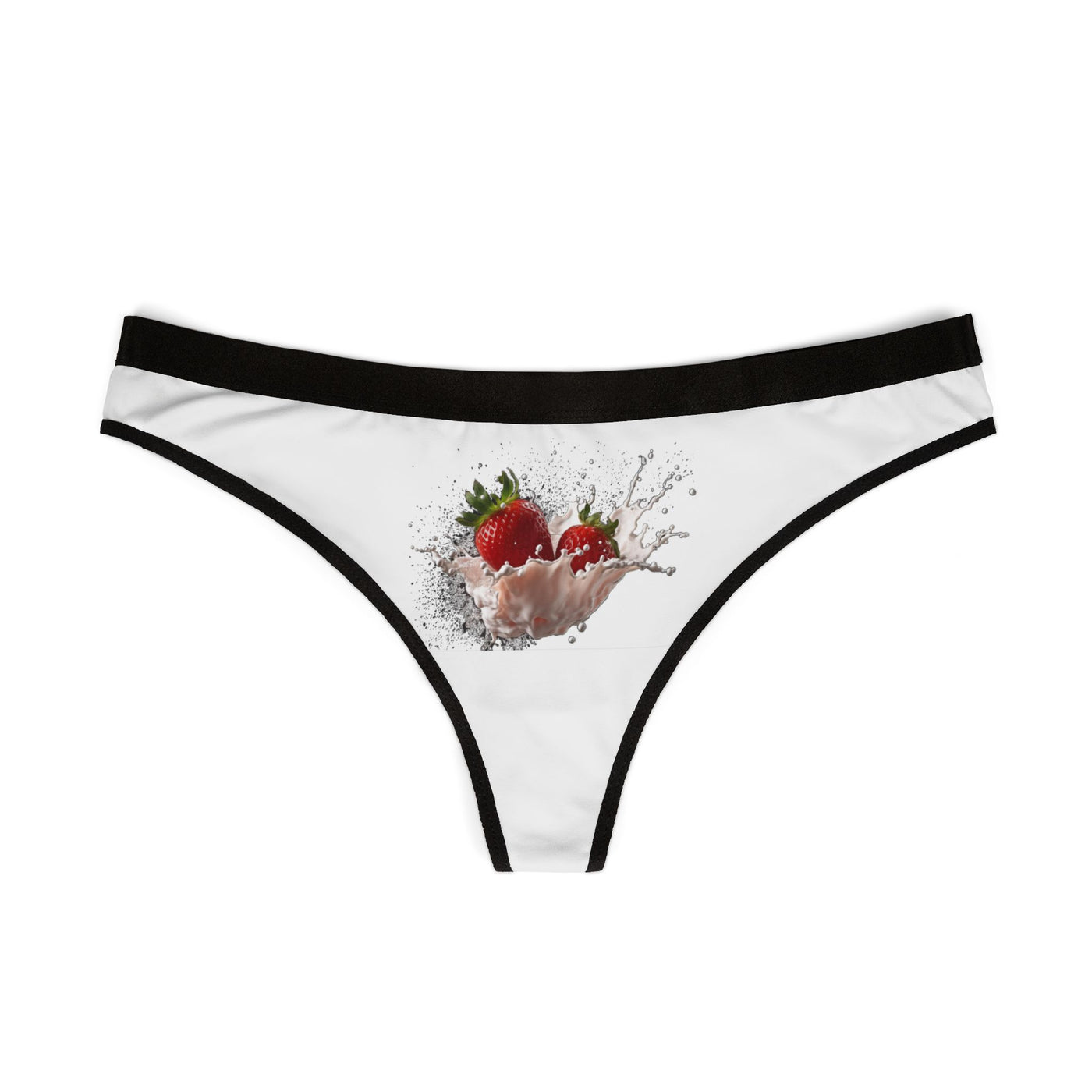 Strawberry Splash Women's Thongs, Cute Underwear, Everyday Wear, Summer Vibes, Gift for Her