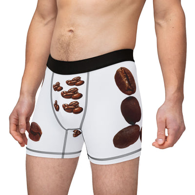 Coffee Beans Men's Boxers, Fun Underwear Gift, Coffee Lover's Apparel, Comfortable Boxer Briefs, Unique Men's Fashion, AOP Design(6)