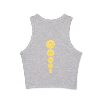 Fun Lemon Pie Racerback Tank Top - Summer Apparel, Cute Graphic Top, Gift for Foodies, Bright Casual Wear, Beach Day Outfit(3)