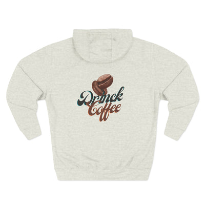 "It's Time to Drink Coffee" Printed Hoodie - Funny Line Design for Coffee Lovers, Unisex Casual Hoodie, Coffee Lover Gift, Classic Design Coffee Inspired Stylish Clothing
