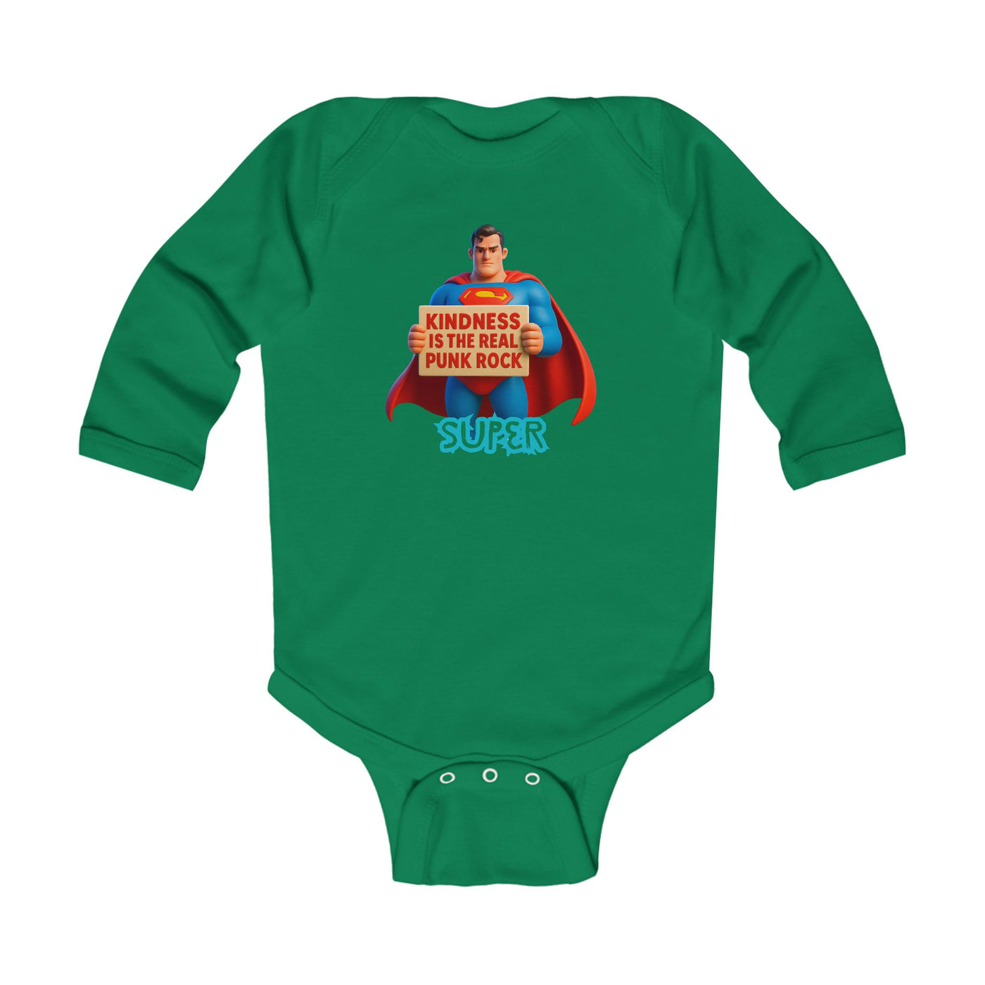 Super Kindness Infant Bodysuit, Cute Baby Gift, Punk Rock Baby Clothes, Newborn Outfit, Baby Shower Gift, Playful Toddler Wear