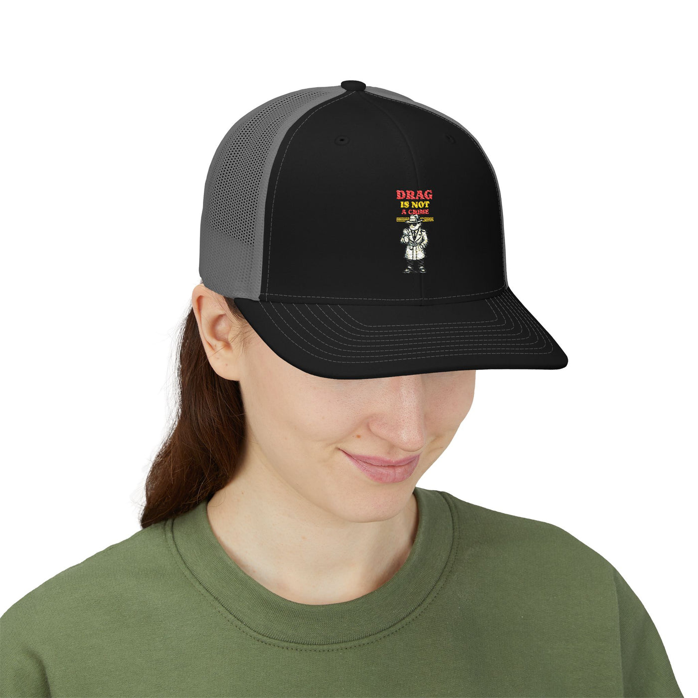 Drag Is Not a Crime - Bold Design for Pride and Equality  Bold cap, Unisex Graphic cap, Casual, Activist Gift