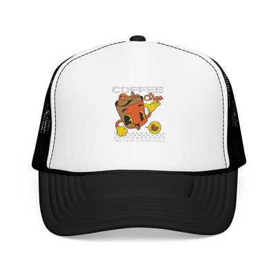"It's Time to Drink Coffee" Printed cap - Funny Line Design for Coffee Lovers, Unisex Casual cap, Coffee Lover Gift, Classic Design Coffee Inspired Stylish Clothing