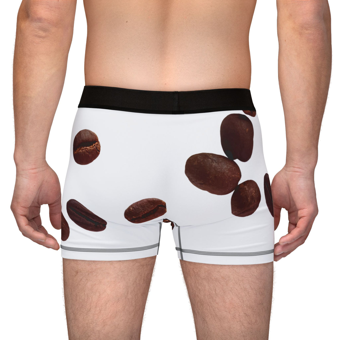 Coffee Beans Men's Boxers, Fun Underwear Gift, Coffee Lover's Apparel, Comfortable Boxer Briefs, Unique Men's Fashion, AOP Design(6)