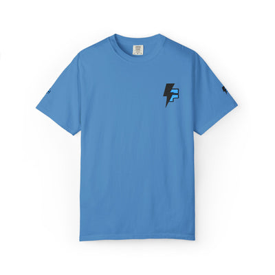 Dynamic Unisex Moisture Wicking Fyroz Bolt Tee – Bold Streetwear Lightning Logo Design, Fitness Shirt, Activewear, Graphic Tee, Sports Apparel, Gift for Athletes
