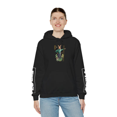 Hoodie, Untamed Rabbit – Wild & Playful Bunny Aesthetic Design Animal Tee, Unisex Cartoon Shirt, Eco-Friendly Fashion, Gift for Nature Lovers, Boho Style Wear
