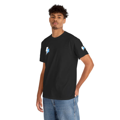 Dynamic Unisex Moisture Wicking Fyroz Bolt Tee – Bold Streetwear Lightning Logo Design, Fitness Shirt, Activewear, Graphic Tee, Sports Apparel, Gift for Athletes