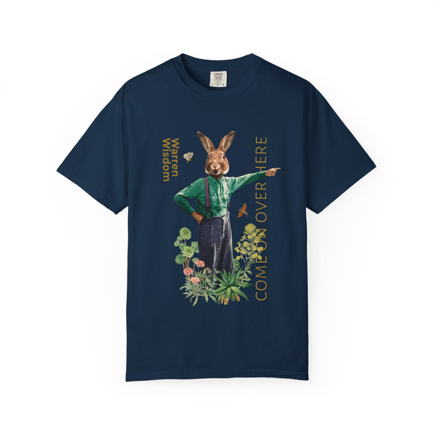 T-Shirt, Untamed Rabbit – Wild & Playful Bunny Aesthetic Design Animal Tee, Unisex Cartoon Shirt, Eco-Friendly Fashion, Gift for Nature Lovers, Boho Style Wear
