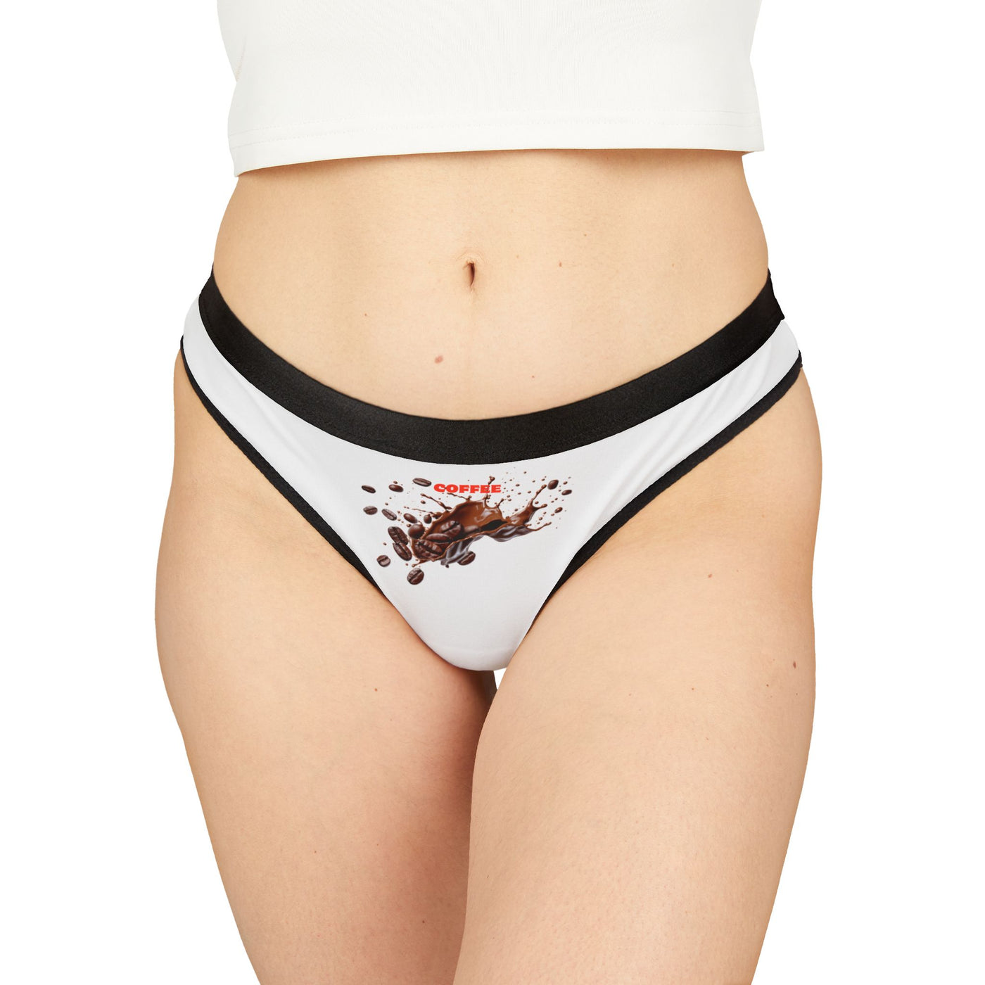 Coffee Lover Women's Thongs, Stylish Underwear, Gift for Her, Comfortable Loungewear, Cute and Fun Intimates